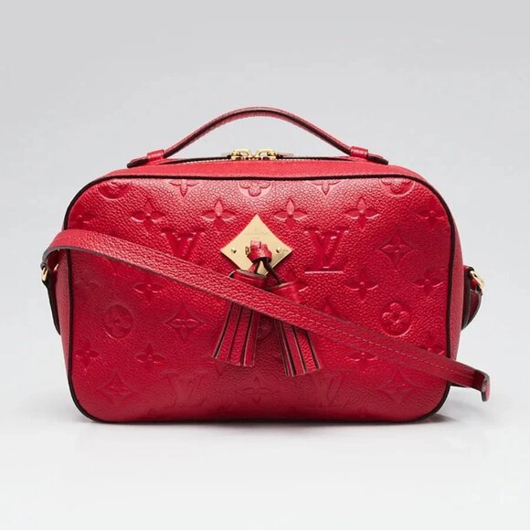 Louis Vuitton Scarlet Monogram Empreinte Leather Saintonge Crossbody Bag - Picture 1 of 12